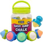 READY 2 LEARN Easy Grip Chalk | 6 Colors | 18m+ | Non-Toxic Toddler Sidewalk Chalk | Easy to Hold | Refills Available