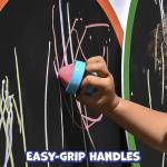 READY 2 LEARN Easy Grip Chalk | 6 Colors | 18m+ | Non-Toxic Toddler Sidewalk Chalk | Easy to Hold | Refills Available