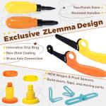 ZLemma Cardboard Construction Kit - 425 PCS Kids Building Set with Safe Serrated Cutter, Crease Roller, Screws & Nuts , STEM Upcycled Tool for DIY Cardboard Projects, Engineering & Creativity