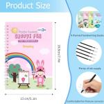 Handwriting Book Practice for Kids,Reusable Grooved Handwriting Books, Writing Practice for Kids Age 3-5