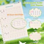 Handwriting Book Practice for Kids,Reusable Grooved Handwriting Books, Writing Practice for Kids Age 3-5