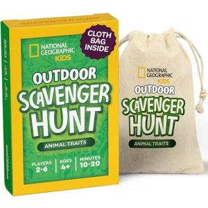 National Geographic - Outdoor Scavenger Hunt Card Game for Kids 4 & Up - Fun Summer & Outside Activity - Gifts for Boys & Girls Ages 4, 5, 6, 7, 8, 9