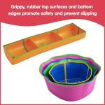 edxeducation Step-a-Trail - 6 Piece Backyard Obstacle Course for Kids - Indoor and Outdoor - Build Coordination and Confidence - Physical and Sensory Play