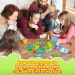 SkilLify Memory Board Games for Kids and Adult, Family Night Party Games for Children, Picture Flash Cards Improve Brain Training Learning Educational Activities Develop Concentration and Observation