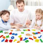 BEESTECH Alphabet ABC Learning Educational Toys for 2 3 4 5 Years Old Boys Girls, Wooden Puzzle Flash Cards Preschool Activity Letter Matching Games for Kids Toddlers