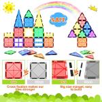 Magnetic Tiles Kids Toys STEM Magnet Toys for Toddler Magnetic Blocks Building Toys Preschool Learning Sensory Montessori Toys for 3+ Year Old Boys and Girls, Safe Creativity Toddler Kids Toys 40PCS