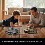 WW2 Army Tank Toys Building Kit, Create a German Tiger & an American M4 Sherman Tank Models with 1184 Blocks, Great Military Gifts for Boys Kids Age 8-14