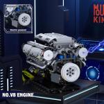 Mould King Visible V-8 Engine Building Blocks V8 Motor Model Building Toys, V8 Combustion Engine Building Sets, Creative STEM Toys Engine Building Kit for Adults Kids 14+(535PCS)