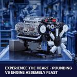 Mould King Visible V-8 Engine Building Blocks V8 Motor Model Building Toys, V8 Combustion Engine Building Sets, Creative STEM Toys Engine Building Kit for Adults Kids 14+(535PCS)