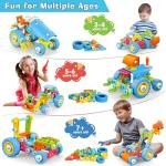 MOONTOY STEM Toys for 3 4 5 6 7 8+ Year Old Boy Easter Gifts Easter Basket Stuffers, Toddler 3-5 Block Stem Kits Building Toys for Kids Ages 4-8 5-7 6-8 4-6 8-12 Erector Set Creative Activities 118pcs