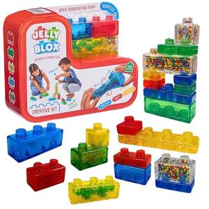 Goliath Jelly Blox Creative Kit | Includes 20 Blocks | Toddler & Preschool Building Blocks Kids Can Squeeze, Stretch, Squish | Safety Tested & Ouch-Free | Tactile, Sensory Play Toy for Ages 2+