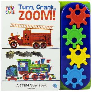 World of Eric Carle, Turn, Crank, Zoom! A STEM Gear Sound Book - PI Kids