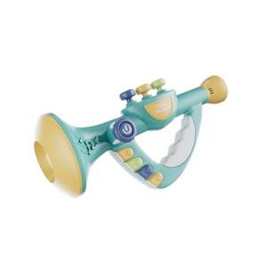 Contixo KT2 Toddler Music Toys - Little Trumpet Toy, Baby Educational Toys, Kids Musical Instruments for Practice, Mini Trumpet with Light Effects, Adjustable Volume, Multiple Rhythms, Blue