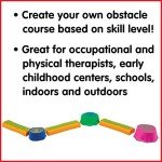 edxeducation Step-a-Trail - 6 Piece Backyard Obstacle Course for Kids - Indoor and Outdoor - Build Coordination and Confidence - Physical and Sensory Play