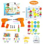 HAPTIME STEM Toys for 3 4 5 6 Year Old,Design and Drill Toy for Kid,Construction Games with Toy Drill,Creative Engineering Building Toys,Magic Montessori Play Toolbox for Toddler Boys Girls Preschool