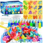 24 Colors Magic Gel Water Elf Toy Kit - Aqua Elf Water Fairy Kit with 16 Molds, Fun DIY Water Toy Set for Kids Creative Play, Craft Gift for Boys and Girls Birthdays & Holidays Easter