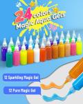 24 Colors Magic Gel Water Elf Toy Kit - Aqua Elf Water Fairy Kit with 16 Molds, Fun DIY Water Toy Set for Kids Creative Play, Craft Gift for Boys and Girls Birthdays & Holidays Easter