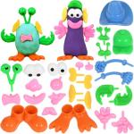 READY 2 LEARN Dough Character Accessories | Set of 52 | 21 Different Shapes | Dough Toys for Kids | Create Animals and Decorate Characters