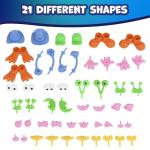READY 2 LEARN Dough Character Accessories | Set of 52 | 21 Different Shapes | Dough Toys for Kids | Create Animals and Decorate Characters