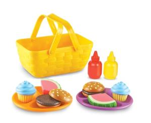 Learning Resources New Sprouts Picnic Set - 15 Pieces, Ages 18+ months, Pretend Play Food for Toddlers, Kitchen Play Toys for Kids