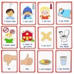 My Essential Needs Cards 12 Flash Cards for Visual aid Special Ed, Speech Delay Non Verbal Children and Adults with Autism or Special Needs