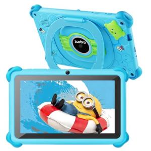 Kids Tablet 7 inch Toddler Children's Learning Tablet with WiFi Durable Case 32GB Android System WiFi YouTube, GMS, Parental Control, Dual Camera for Boys Girls Educational Games Preinstalled, Blue