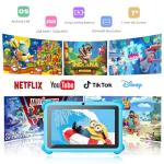 Kids Tablet 7 inch Toddler Children's Learning Tablet with WiFi Durable Case 32GB Android System WiFi YouTube, GMS, Parental Control, Dual Camera for Boys Girls Educational Games Preinstalled, Blue