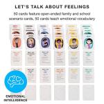 Feelings in a Flash - Emotional Intelligence Flashcard Game - Toddlers & Special Needs Children - Teaching Empathy Activities, Coping & Social Skills - 50 Scenario Cards, 50 Reaction Faces