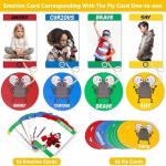 Garybank Emotion Swat Games for Kids Social Emotional Learning, W/56 Emotion Cards, Feelings Regulation Tools for Social Skills Activities, Play Therapy Toys for Counselor, Sight Word Educational Game