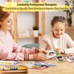 Garybank Emotion Cards - 56 Social Emotions Flashcards Game for Toddlers & Kids - with Coping Skills - Speech Therapy & ABA Therapy Materials, Social Worker, Teacher and School Counselor Gifts