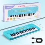 BIGFUN Kid Keyboard Piano - 37 Keys Toddler Keyboard Multifunction Music Educational Instrument Toy Electronic Piano for 3, 4, 5, 6, 7, 8 Girls and Boys (Blue)
