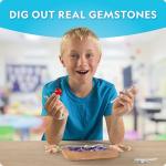 NATIONAL GEOGRAPHIC Mega Gemstone Dig Kit – Dig Up 15 Real Gemstones and Crystals, Science Kit for Kids, Gem Digging Kit, Gift for Girls and Boys, Mining Kit, Rock Collection