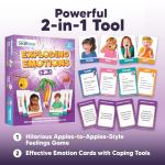 SkillEase Exploding Emotions Flashcards and Game: 2 in 1, Hilarious Family Fun Game, Social Emotional Learning, Emotion and Feeling Cards for Kids, Teaches Social Skills, Autism Game for Therapy