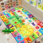 7x10 Kids Rug Play Mat Carpet Educational and Fun Playmat with ABC Alphabet Animals Shapes Colors Large Area Rug Learning Rugs for Bedroom Playroom Baby Toddler Children Play Game Activity