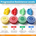 FlintRehab Durable Quality Therapy Putty (4 Pack, 3-Oz each), Theraputty for Hand Therapy, Fidgeting & Stress Relief, Therapy Putty for Kids, Hand Putty Physical Therapy, Stress Putty for Adults