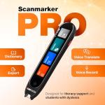 Scanmarker Pro | Translation Pen & Reading Pen for Kids & Adults | Assistive Tool & Language Translator Device for Dyslexia, Reading Support & Language Learners | Translator Pen for 100 Languages