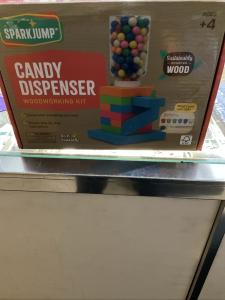 SparkJump DIY Wood Building Kits, STEM Woodworking Kit for Kids, Creative Fun Craft Projects, Great Gift for Boys & Girls (Candy Dispenser, 1-Pack)