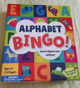 Peaceable Kingdom Alphabet Bingo! Letter Learning Educational Board Game for 2 to 6 Kids Ages 4+