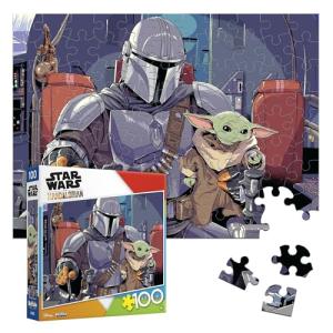 Buffalo Games - Star Wars - The Mandalorian and The Child - 100 Piece Jigsaw Puzzle for Families -Challenging Puzzle Perfect for Game Nights - Finished Size is 15.00 x 11.00