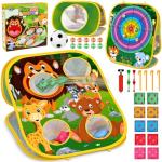 Animal Bean Bag Toss Game Toy Outdoor Toss Game, Family Party Party Supplies for Kids, Gift for Boys Birthday or Christmas for Toddlers Ages 3 4 5 6 Year Old
