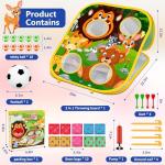 Animal Bean Bag Toss Game Toy Outdoor Toss Game, Family Party Party Supplies for Kids, Gift for Boys Birthday or Christmas for Toddlers Ages 3 4 5 6 Year Old