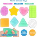 Squishy Sensory Toys for Kids: Calm Down Sensory Toys for Autistic Children Toddlers Special Needs, Squeeze Stretch Anxiety Relief Autism Toys, Sensory Shapes Learning Toys Classroom Must Haves