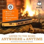 Talking Bible - Electronic Holy Bible Audio Player in English for Seniors, Kids and The Blind, Battery Powered, KJV (King James Version), Black