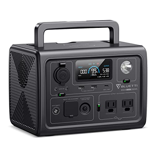 BLUETTI Portable Power Station EB3A, 268Wh Power Backup