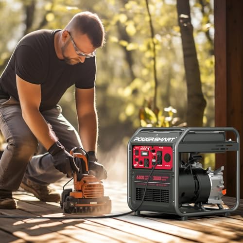 Portable Gasoline Inverter Generator - 4400W, Quiet, RV Ready