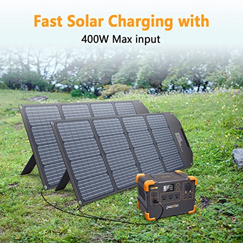pecron Portable Power Station E600LFP,614Wh Solar Generator with 3X120V 1200W AC Outlets 100W USB-C PD Output LiFePO4 Battery Backup for Outdoor Camping Emergency(Solar Panel Optional)