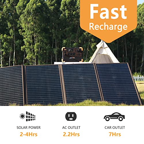 pecron Portable Power Station E600LFP,614Wh Solar Generator with 3X120V 1200W AC Outlets 100W USB-C PD Output LiFePO4 Battery Backup for Outdoor Camping Emergency(Solar Panel Optional)