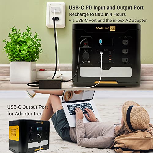 Portable Solar Generator with Included Solar Panel - 1536Wh