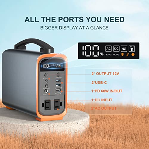 240Wh Portable Power Station for Travel, Camping, and Home