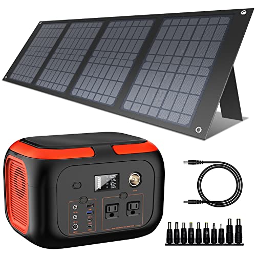 296Wh Portable Power Station with 40W Solar Panel